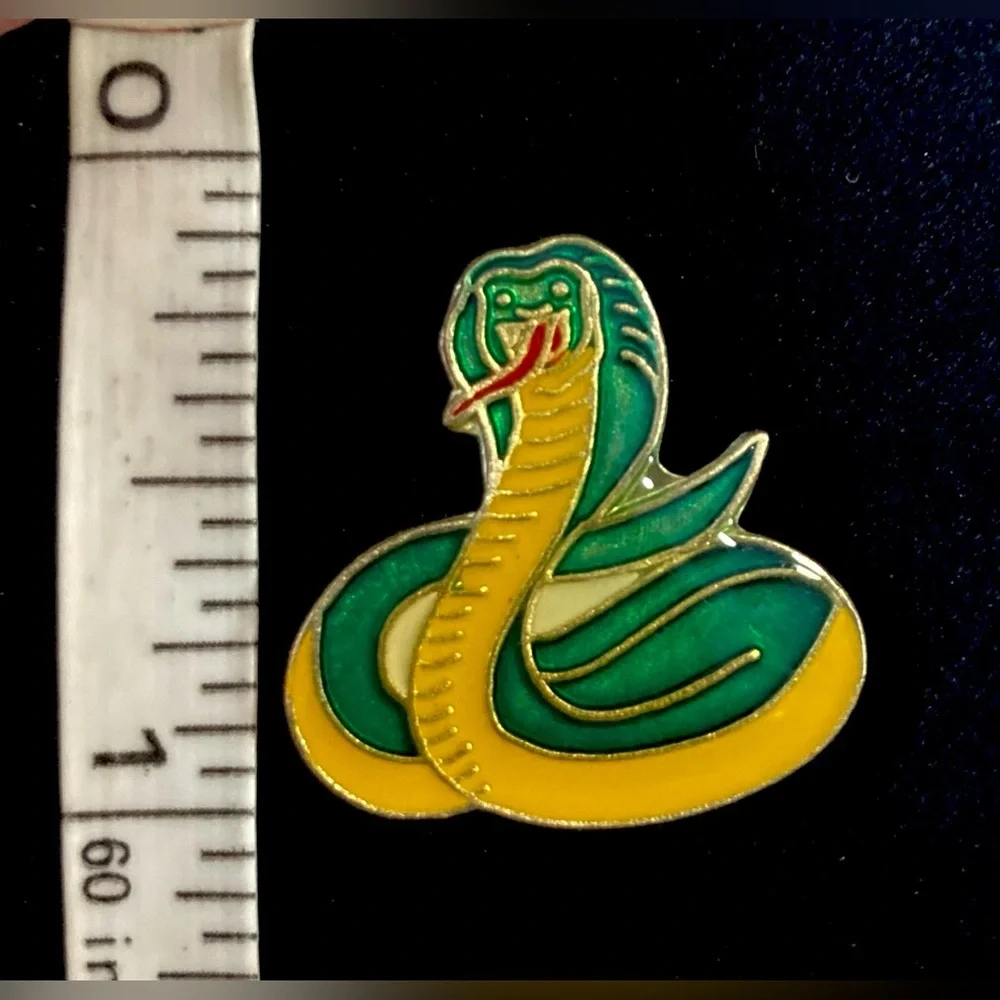 Vintage Green Snake Lapel Pin